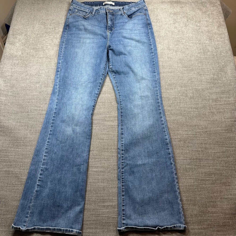 Signature Levi Strauss Totally Shaping Flare Jeans Womens 32/34 Blue  High
